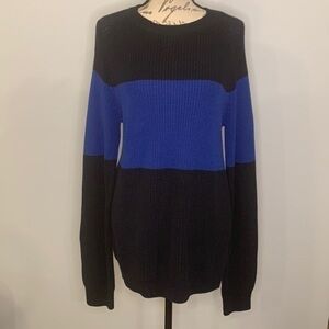 Armani Exchange shaker knit tunic sweater color block S